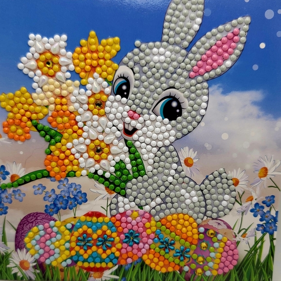 Easter Bunny Holding Flowers Easter Card 🐣 - Picture 3 of 10